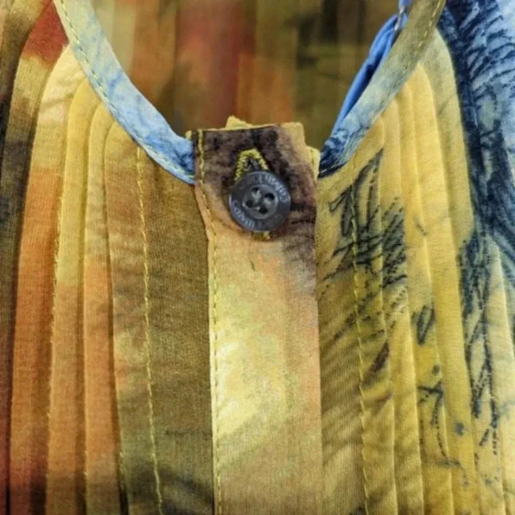 Calvin Klein abstract colored polyester blouse top Size S - Picture 4 of 9